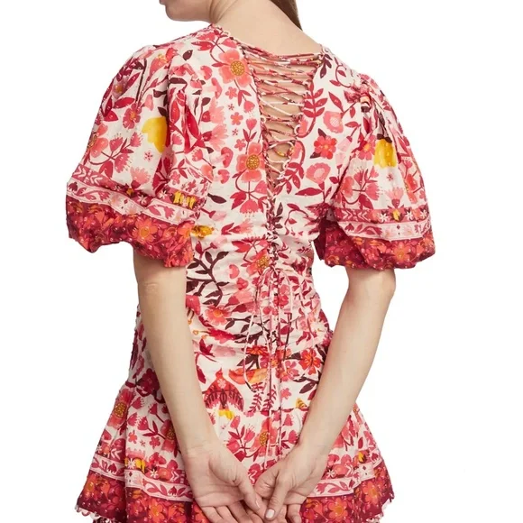 NWT | FARM Rio  Romantic Orchard Tiered Midi-Dress | Size Small - Picture 5 of 7